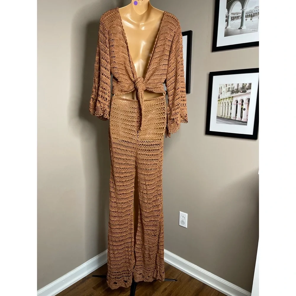 Free People Desert Roads Crochet Jumpsuit - Picture 5 of 7
